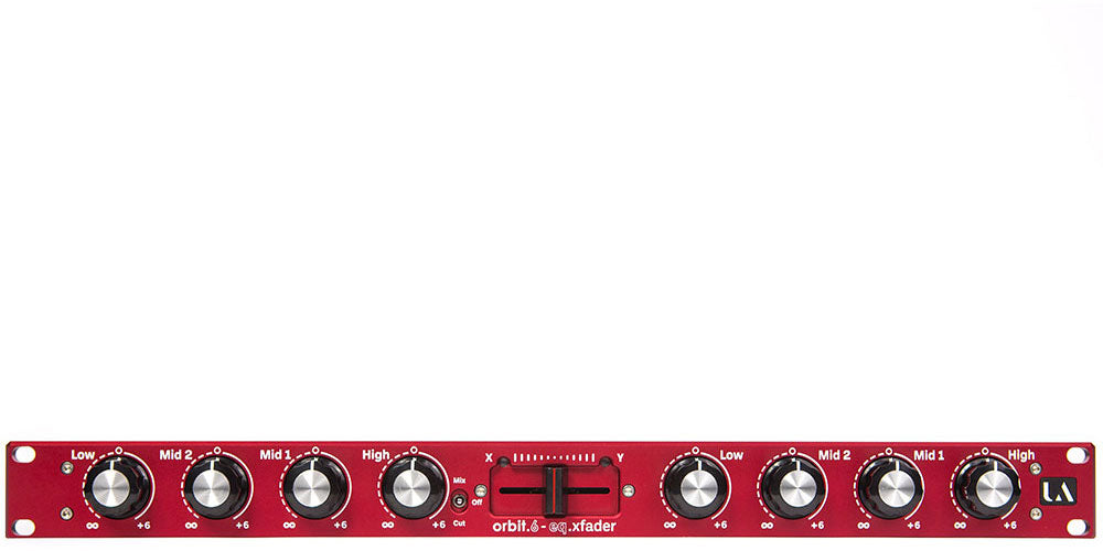 Union Audio ORBIT.6 ISO/X-Fader Rackmount Mixer red