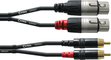 Doppeltes Audiokabel XLR-Buchse/RCA 3 M
