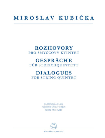Kubicka M. - Dialogues - Quintette A Cordes