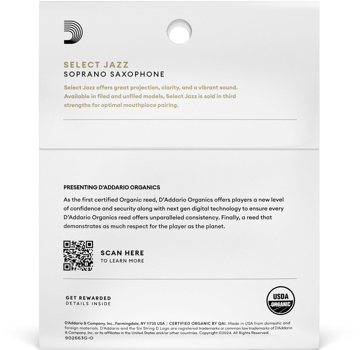 Organic Select Jazz Filed 3 Soft Soprano Saxophone (x 3)