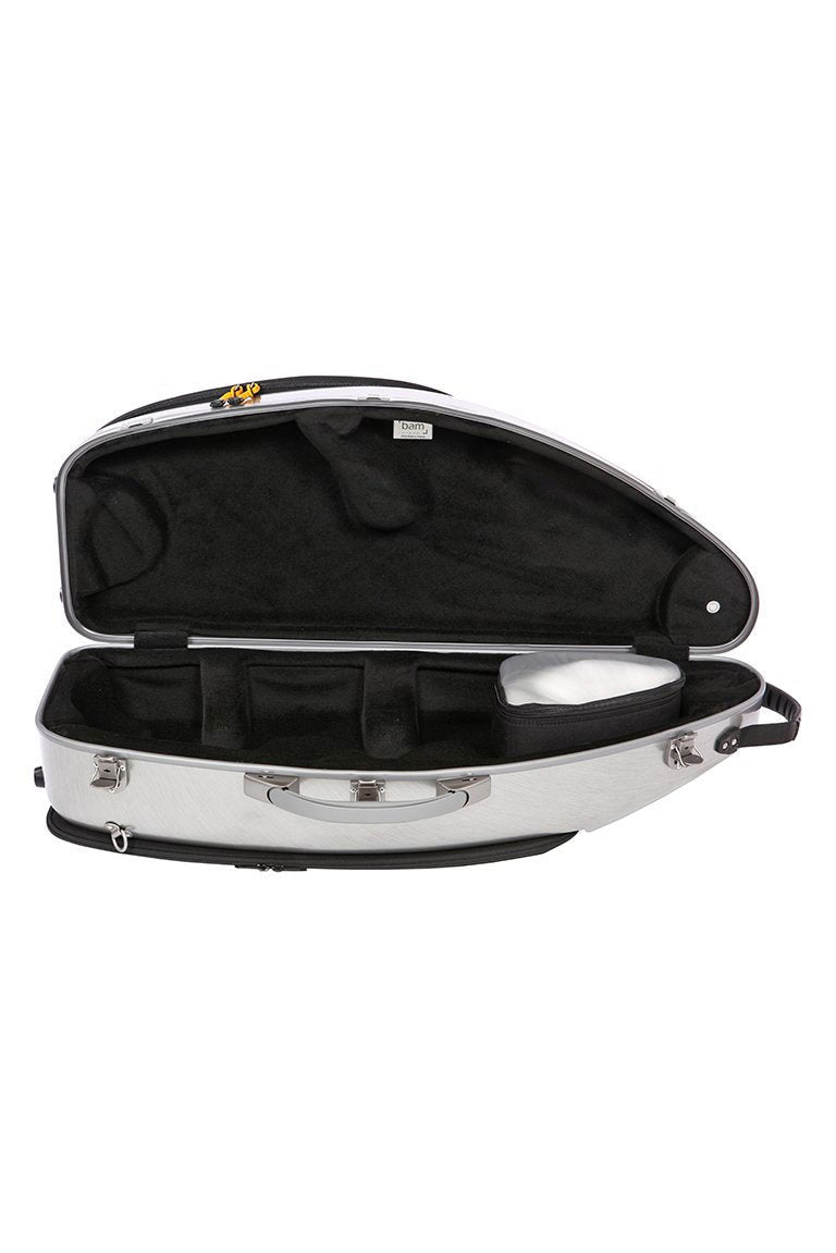 Tenorsaxophon-Etui Hightech La Defense + Tasche - Gebürstetes Aluminium