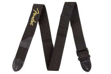 2" Schwarzer Poly-Gurt mit gelbem Logo