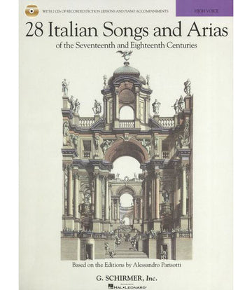 28 ITALIAN SONGS AND ARIAS OF 17TH AND 18TH CENT PARISOTTI HIGH VOICE + MP3