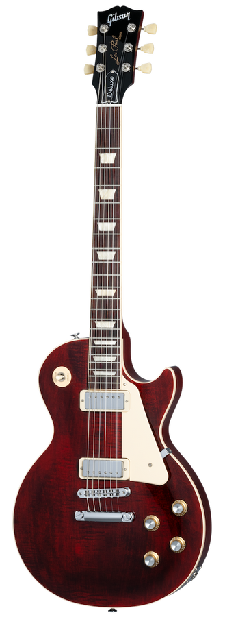 Les Paul Deluxe 70s Decke ohne Maserung Wine Red Original
