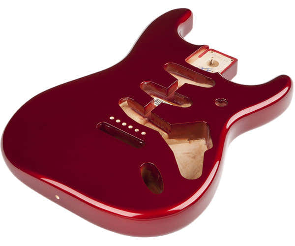 CLASSIC 60'S STRATOCASTER SSS-Erlenkorpus mit Vintage-Brückenmontage, Candy-Apple-Rot