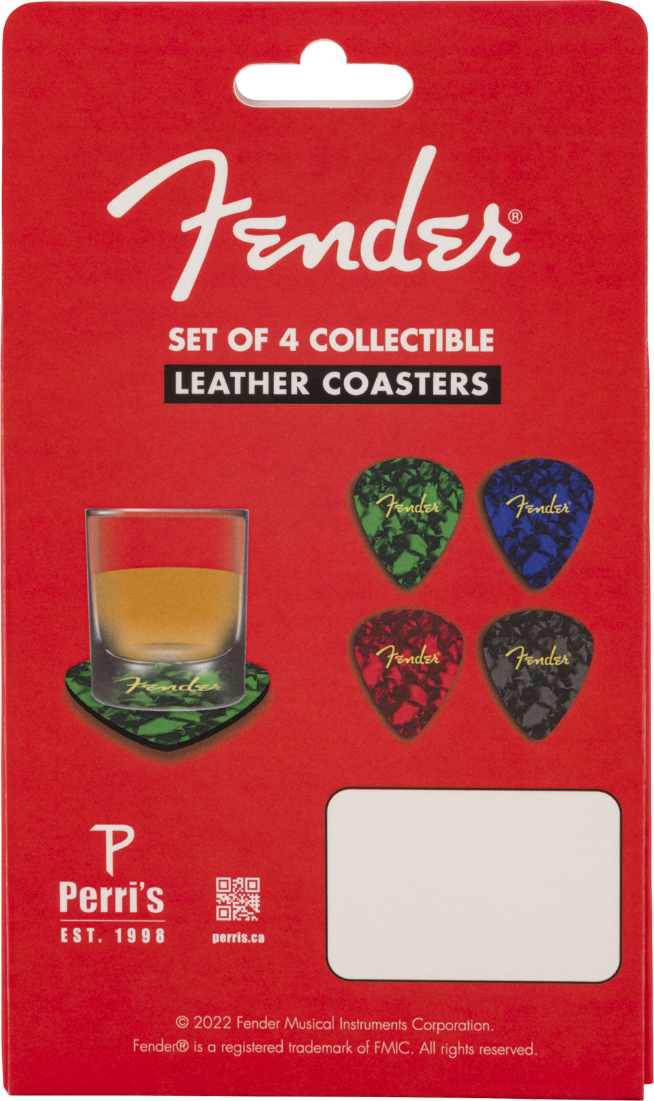 Untersetzer in Plektrumform Logo Mehrfarbig 4er-Pack