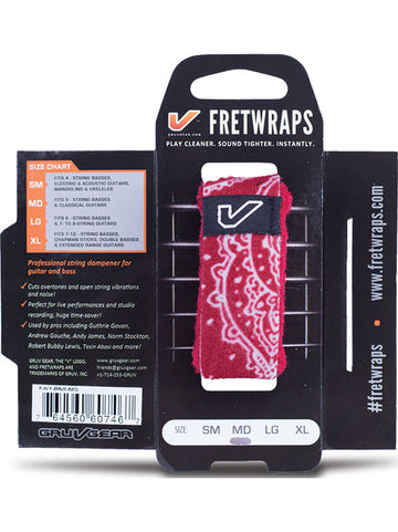 FretWraps Rote Bandana - Extraklein