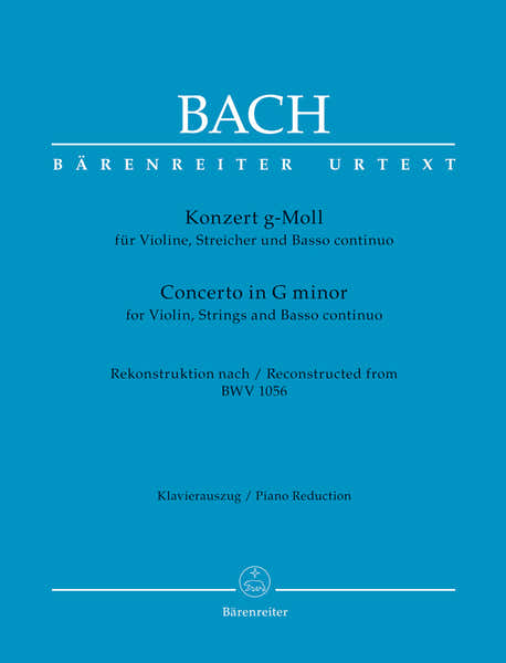 Bach J.S. - Concerto In G Minor BWV 1056 - Violon & Piano