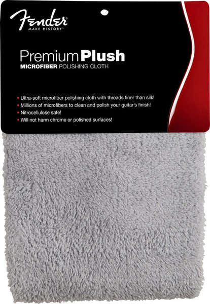 Fender Premium weiches Mikrofasertuch zum Polieren Grau