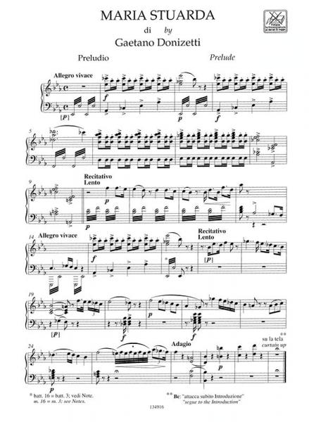 DONIZETTI G. - MARIA STUARDA - CHANT ET PIANO