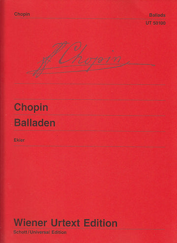 CHOPIN F. - BALLADEN - PIANO