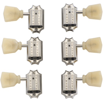 REPLACEMENT PART VINTAGE NICKEL MACHINE HEADS YELLOW BUTTONS