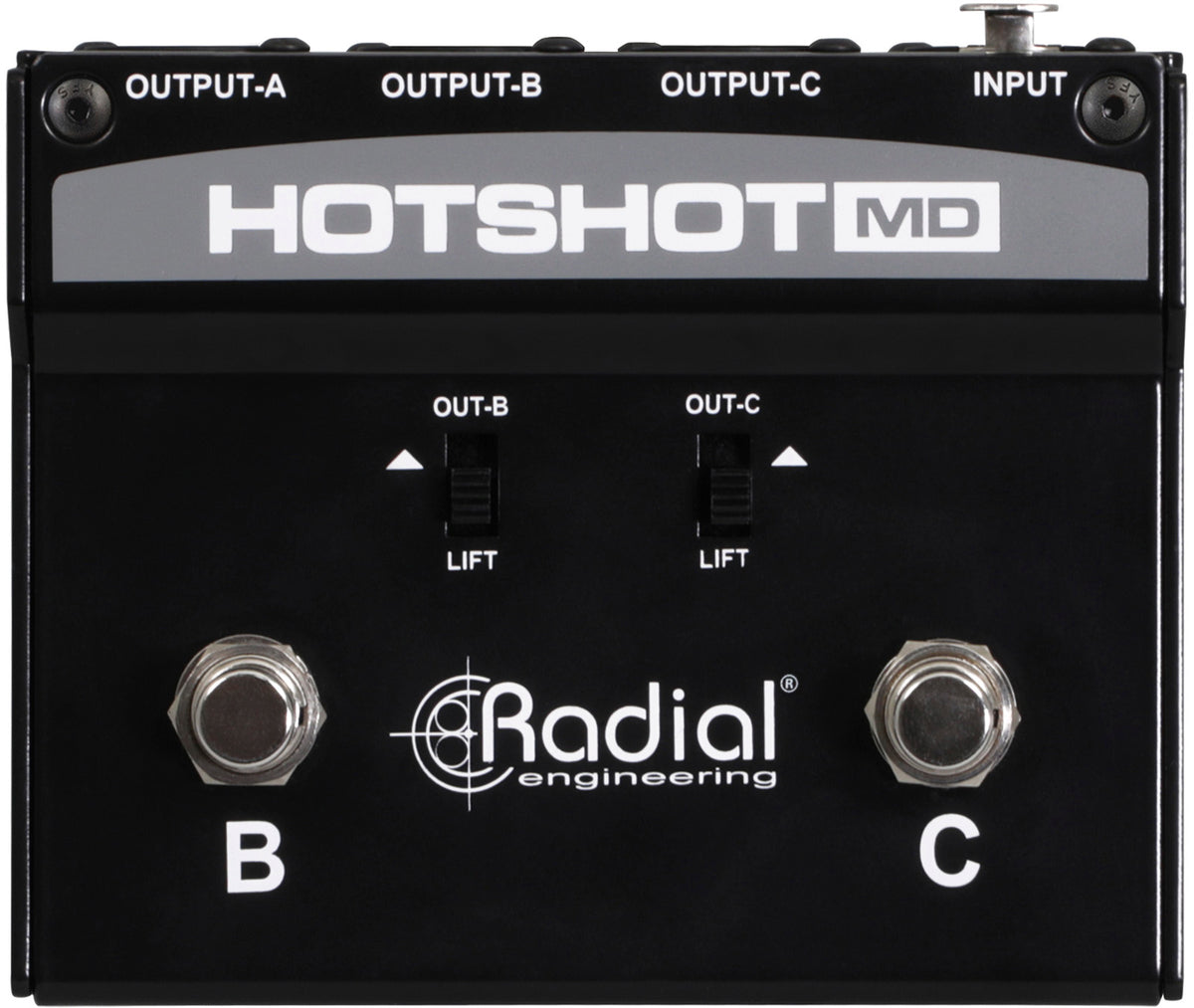 HOTSHOT-MD Mikrofonumschalter mit 3 Ausgängen