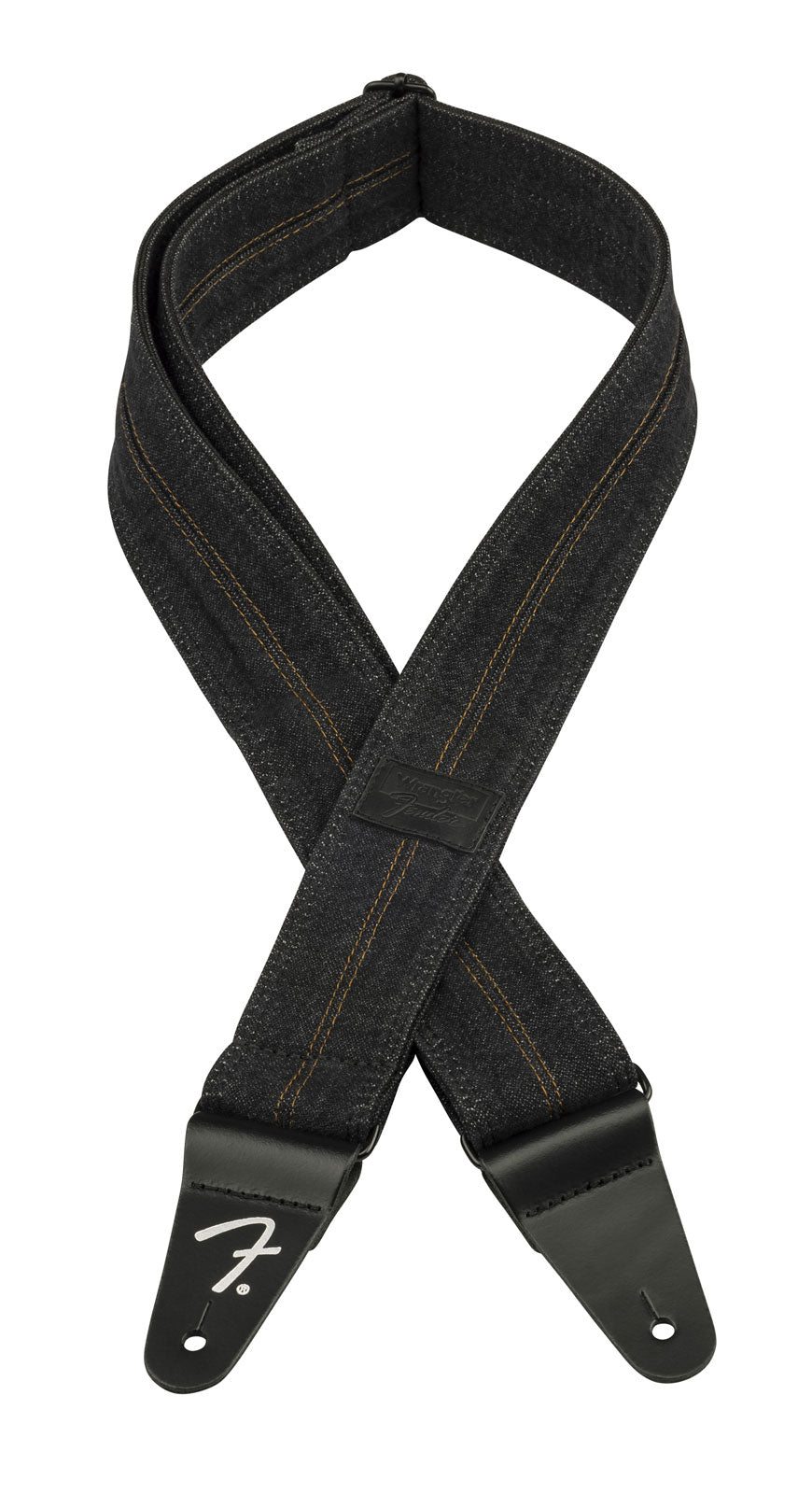 x Wrangler Denim-Gurt Verwaschenes Schwarz Ziernaht