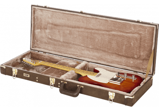 Elektrischer Vintage Braun-Holzkoffer Deluxe - GW