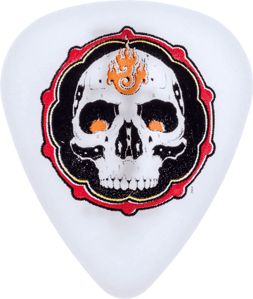 36 x 0,60mm Blackline II Alan Forbes Flame Skull Weiß