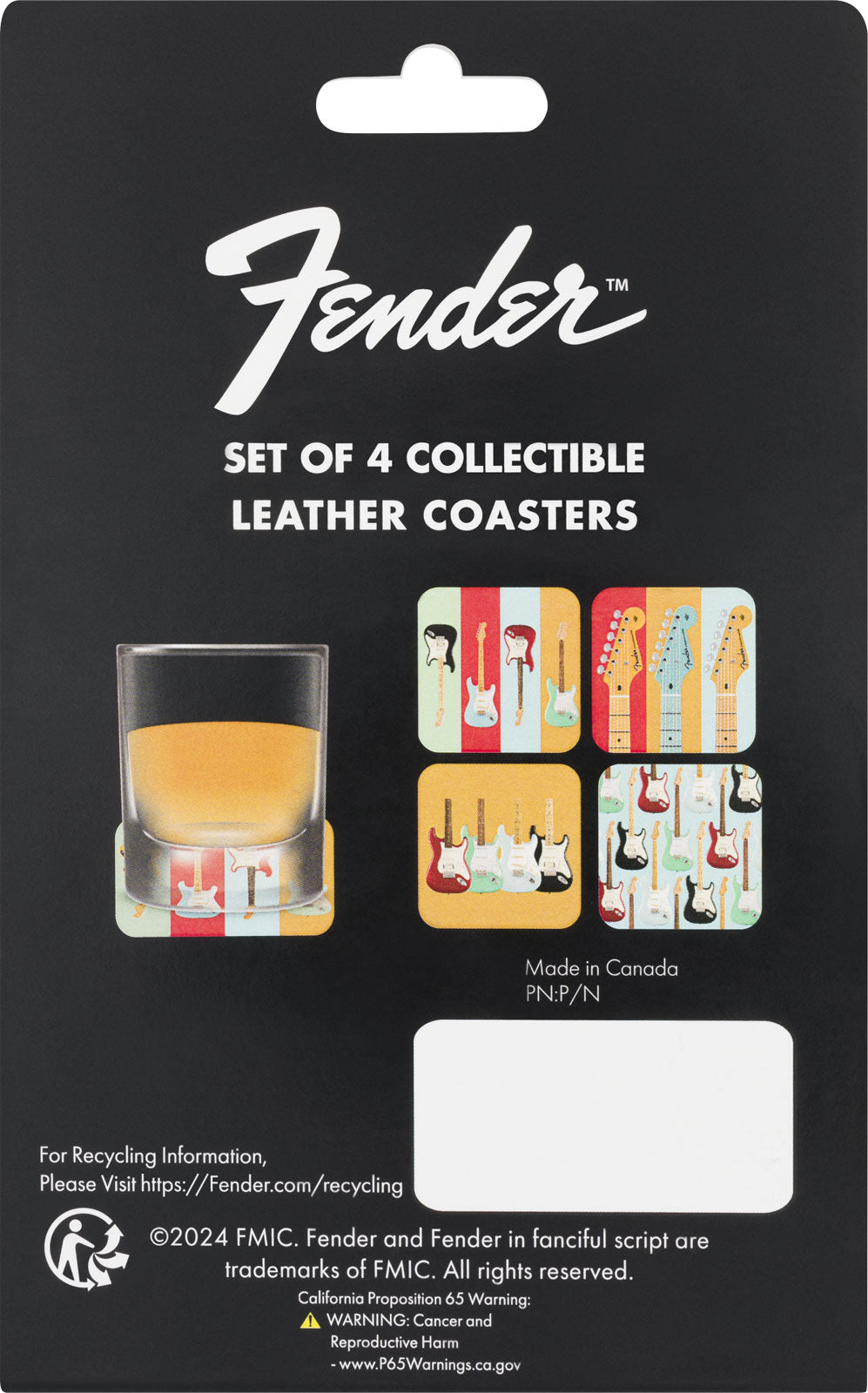 Fender Stratocaster Modern Design Coaster Set