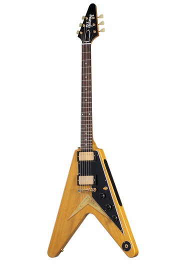 Flying V Korina 1958 Schwarzes Schlagbrett Natur CSHR