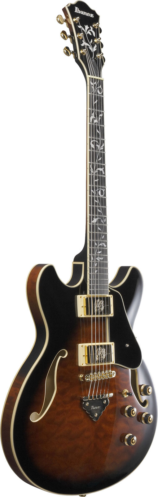 AS93QMSP-DBS Dunkelbraun Sunburst Artcore Expressionist