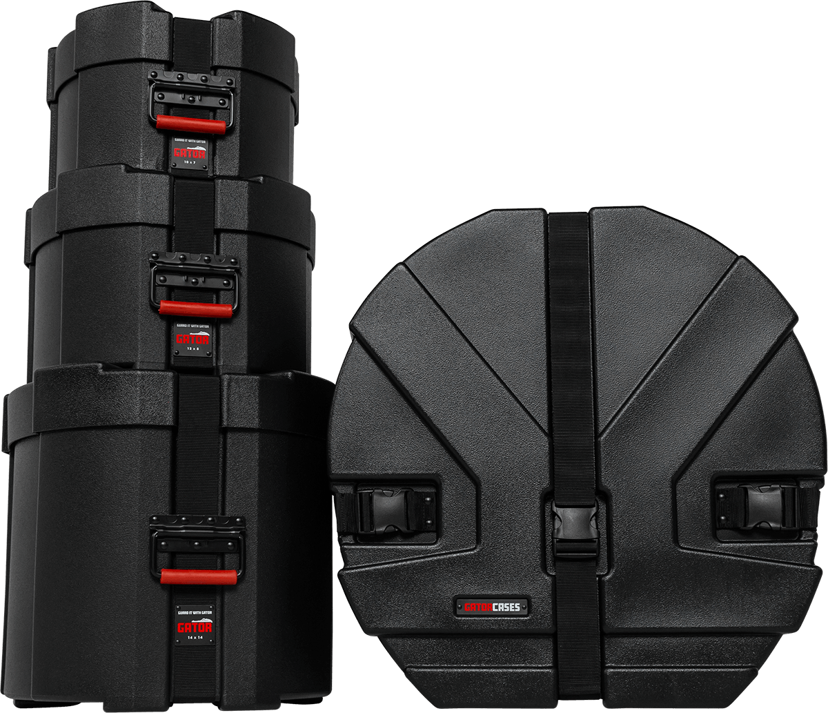 Set Geformter Etuis Für Fusion-Schlagzeug 20"