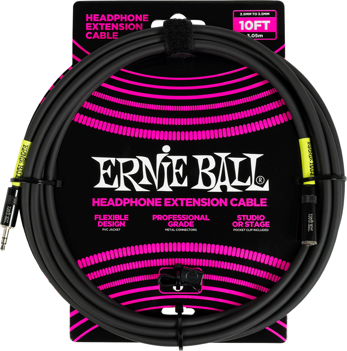 Ernie Ball Effects Stereo-MINI-jack-auf-MINI-jack-Verlängerung 3M Schwarz