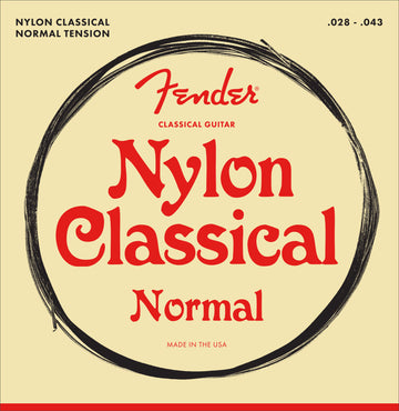 NYLON ACOUSTIC STRINGS, 100 CLEAR/SILVER, TIE END, GAUGES .028-.043, (6)