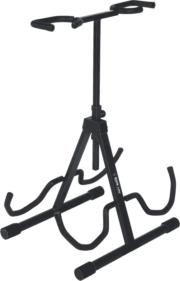 QL694 UNIVERSAL DOUBLE GUITAR STAND BLACK