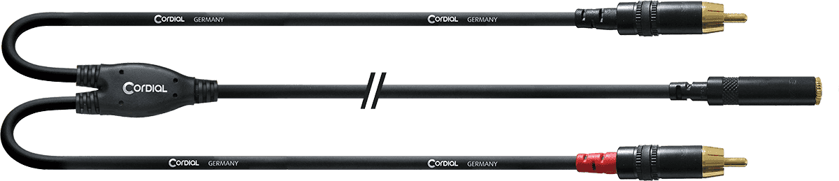 Y-Kabel Splitter Stereo-Mini-Klinkenbuchse/2 RCA 30 CM