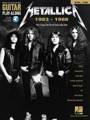 Metallica 1983-1988 - Hal Leonard Guitar Play Along Vol.195