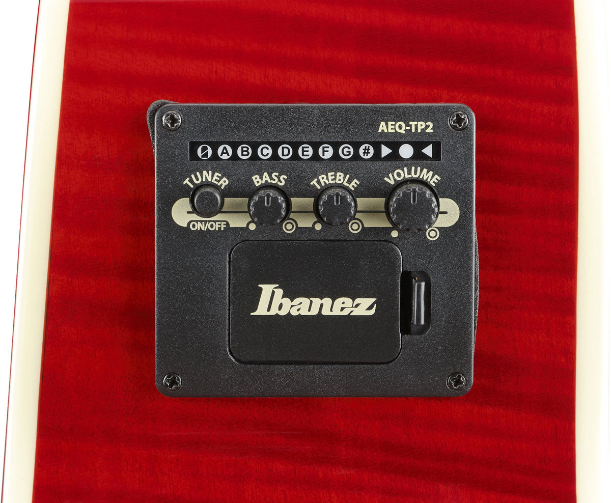 Ae170-Ntr Natural High Gloss Top Transparent Red High Gloss Back And Sides