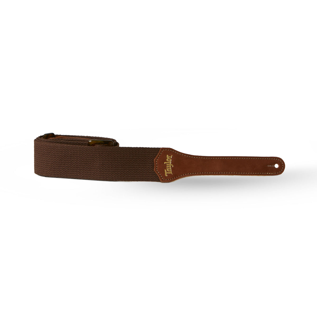 4001-20 GS Mini Gitarrengurt schokoladenbraune Baumwolle 2" bernsteinfarbene Schnalle