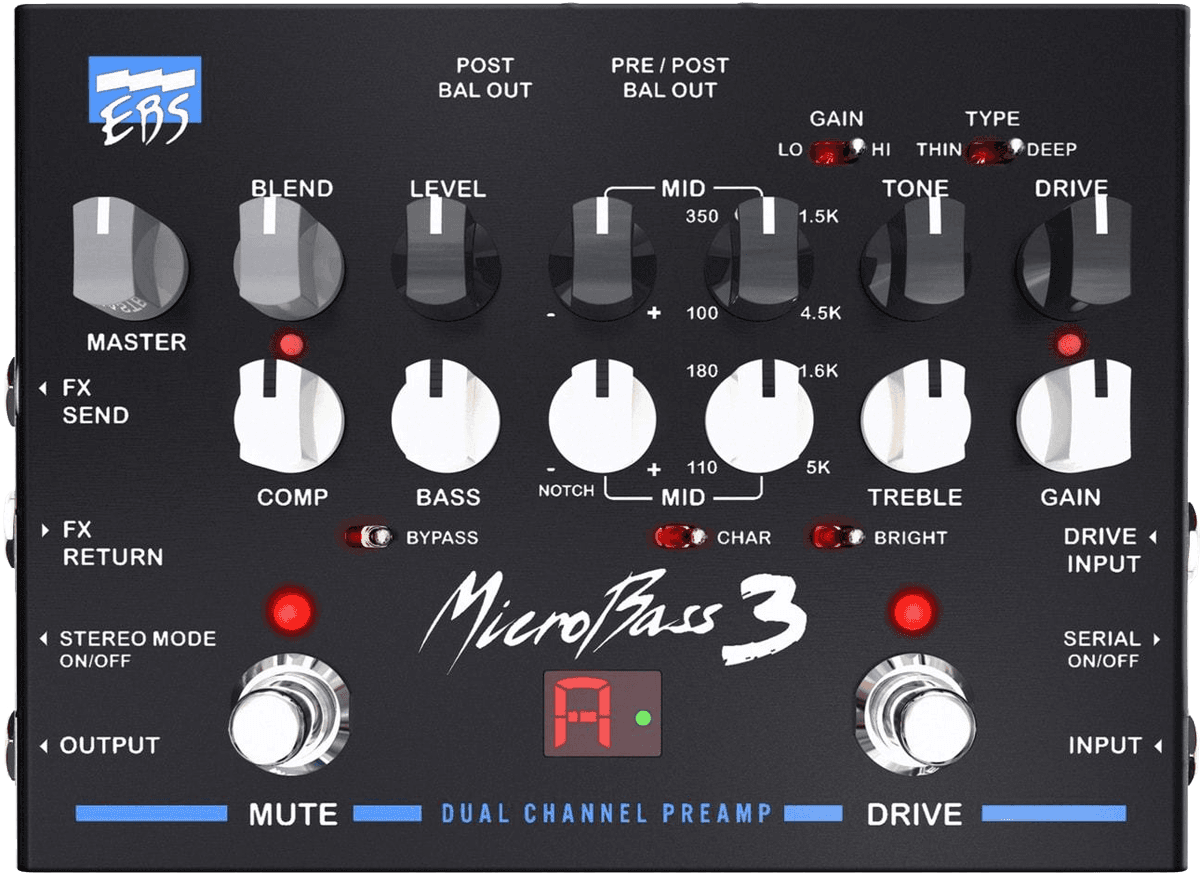 PROFESSIONAL 2-CHANNEL BASS PREAMPLIFIER
