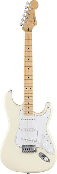 Standard Stratocaster MN Weißes Schlagbrett Olympic White
