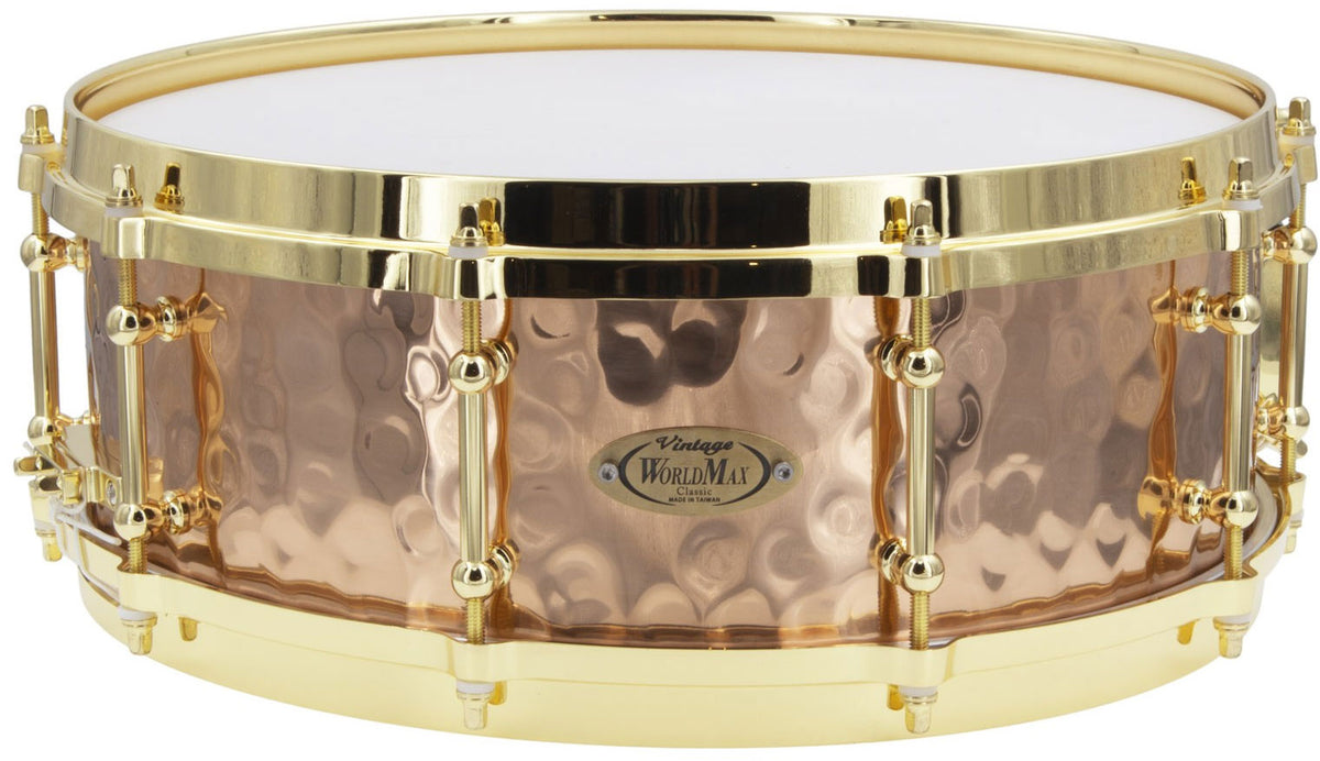 Worldmax BZH-5014DHBR - Snare Drum 14" x 5" - Gehämmerter Bronze-Kessel - Gegossener Spannreifen