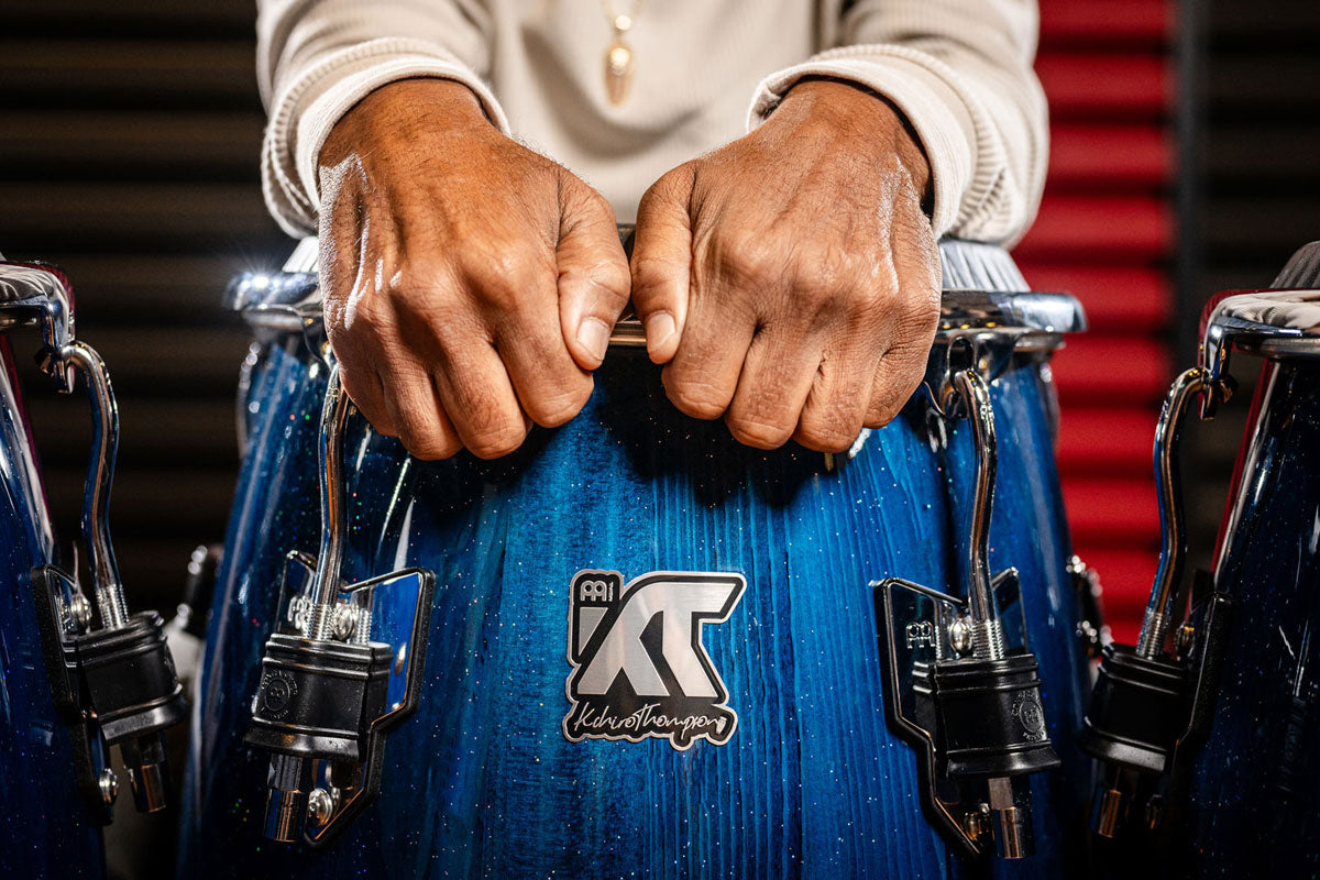 Artist Series William Kachiro Quinto 11" Black Calfskin Skyndeep Heads - Blue Wave
