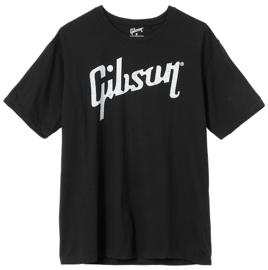 Gibson Accessories "L" Lifestyle-T-Shirt mit Used-Gibson-Logo Schwarz