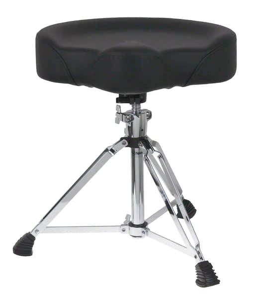 Sparedrum DTHS1 Pro Schlagzeughocker Sattelförmige Sitzfläche Doppelte Basis Gewindestange