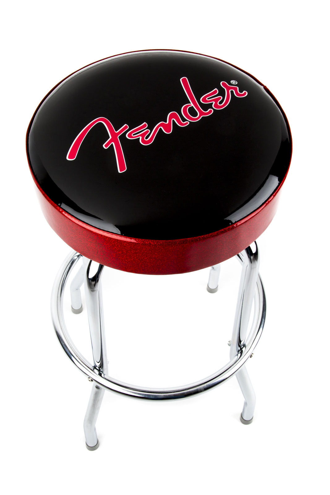 Red Sparkle Logo Barhocker Schwarz Red SPARKLE-chrome 30"