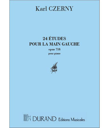 CZERNY K. - 24 ETUDES POUR LA MAIN GAUCHE OPUS 718 - PIANO