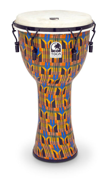 DJEMBE FREESTYLE MECHANICALTUNED KENTE CLOTH 10'' SFDMX-10K