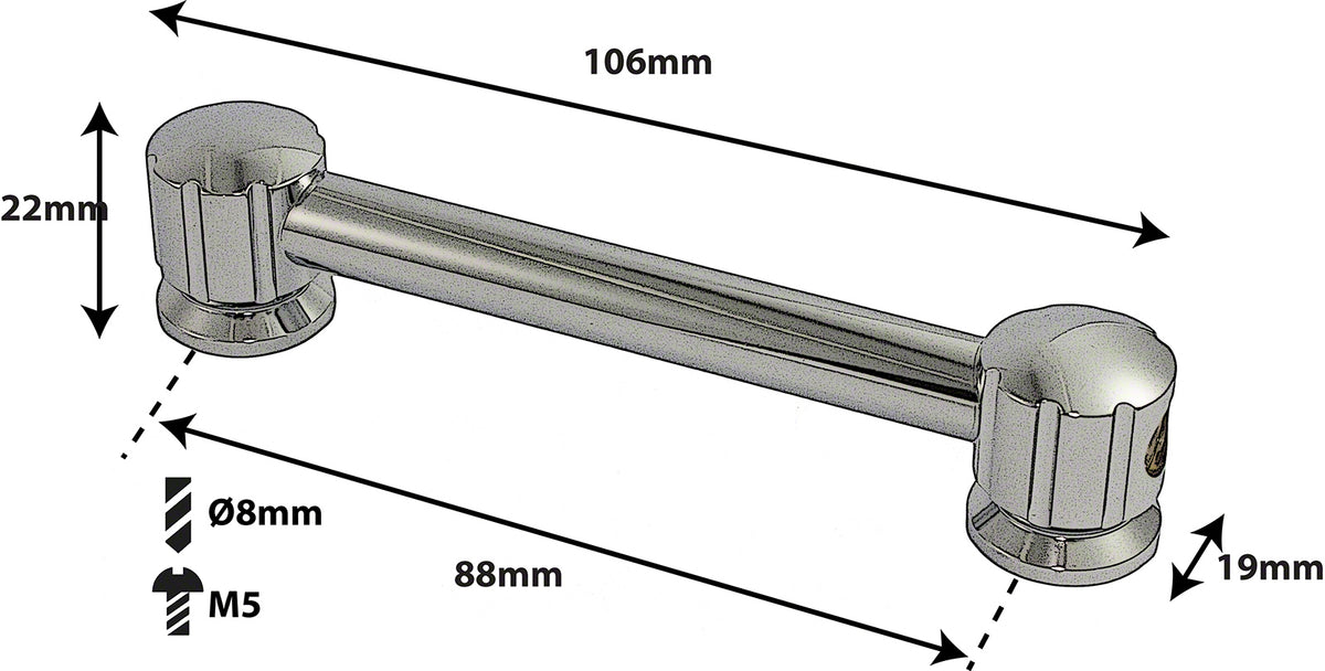 TL8D88 - SPANNBCKCHEN TUBELUG - 88MM - DOPPELTE SPANNSCHRAUBEN (X1)