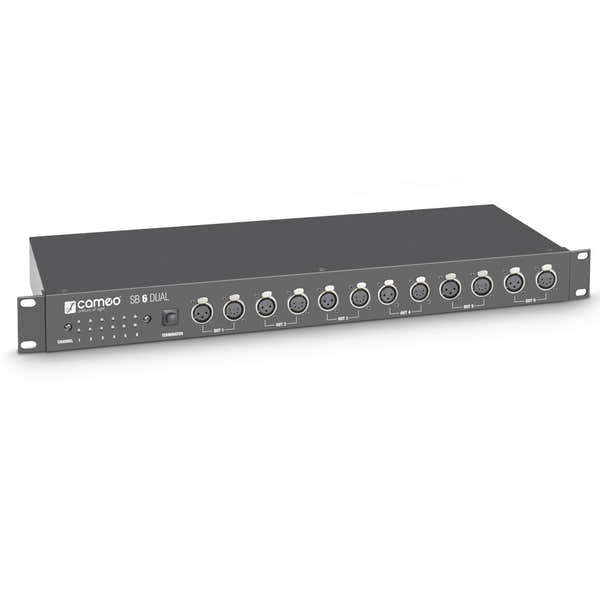 Cameo SB 6 DUAL - DMX-SPLITTER-BOOSTER mit 6 KANLEN (3-PUNKT-XLR UND 5-PUNKT-XLR)