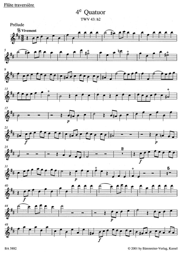 Telemann G.P. - Nouveaux Quatuors En 6 Suites Paris Quets Vol.2 - Flute Violon Viole De Gambe