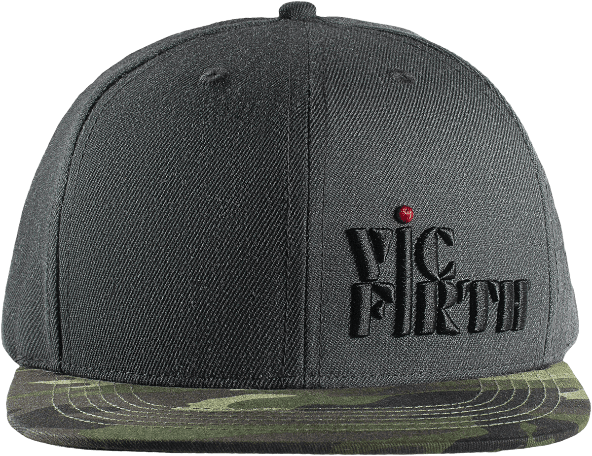 Graue Camouflage-Snapback-Kappe mit 6 Panels
