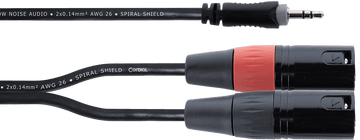 Y-Kabel Stereo-Mini-Klinke / 2 XLR-Stecker 3 M
