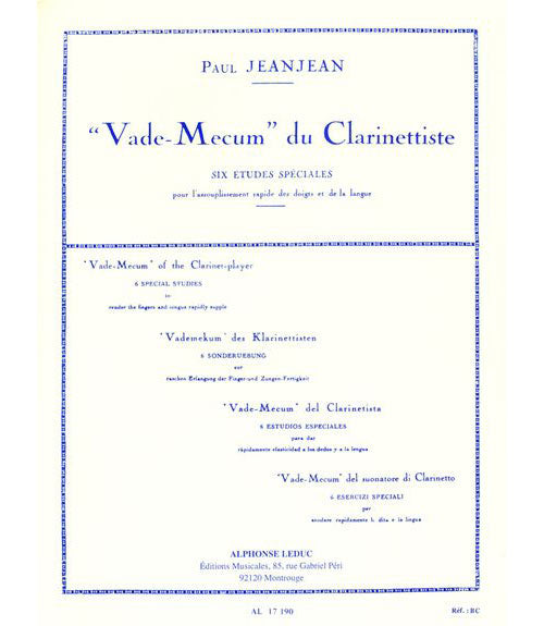Leduc Jeanjean P. - Vademecum Du Clarinettiste - Etudes