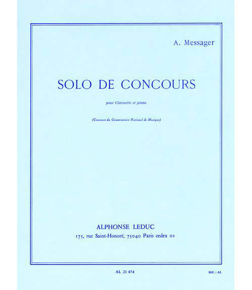 Messager A. - Solo De Concours - Klarinette und Klavier