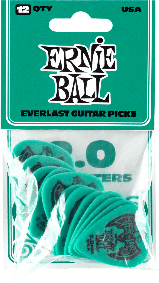 Plektren Everlast Beutel mit 12 Frostblau 2mm