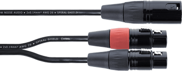 Y-Kabel XLR-Stecker / 2 XLR-Buchsen 30 CM