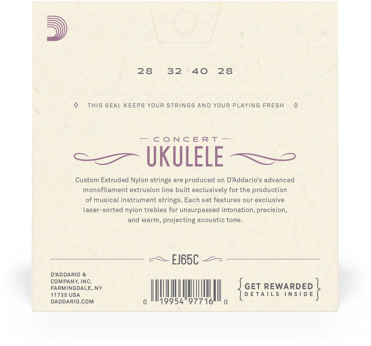 EJ65c Saiten für Ukulele Konzert